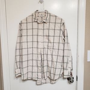 Madewell Flannel Oversized Ex-Boyfriend Shirt